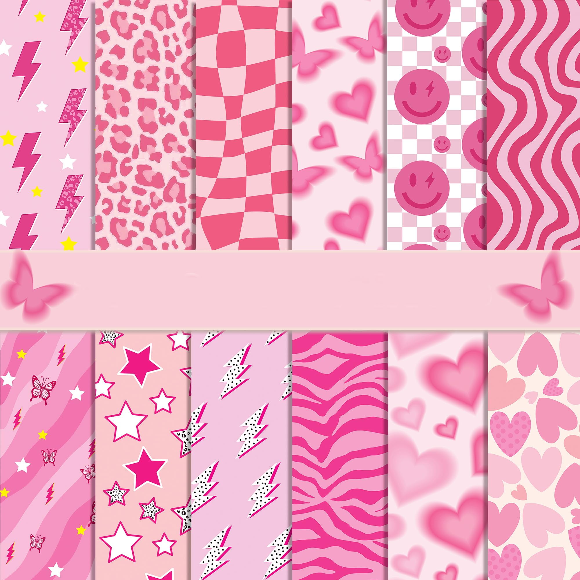 GLKTOPO Spring Bee Scrapbook Paper 12x12 Inches – 24 Sheets Double-Sided, Honeycomb Pattern, For Crafts, Albums, Gift Cards