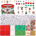 VIVISPECIAL Christmas Beads Bracelet Making Kit, Christmas Colors Beads