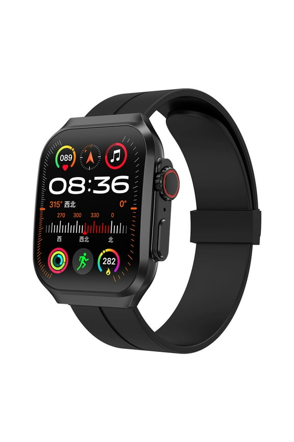 Smart Watch 1.96" Full Touch for Android and iPhone, Smartwatches with Fitness Tracker,100+ Sports Modes Smart Watches for Men Women Black