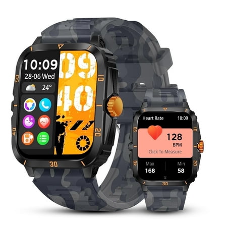 VIVISTAR Sports Smart Watch, 1.96 Full Touch Fitness Tracker, Waterproof Smart Watches for Men Women