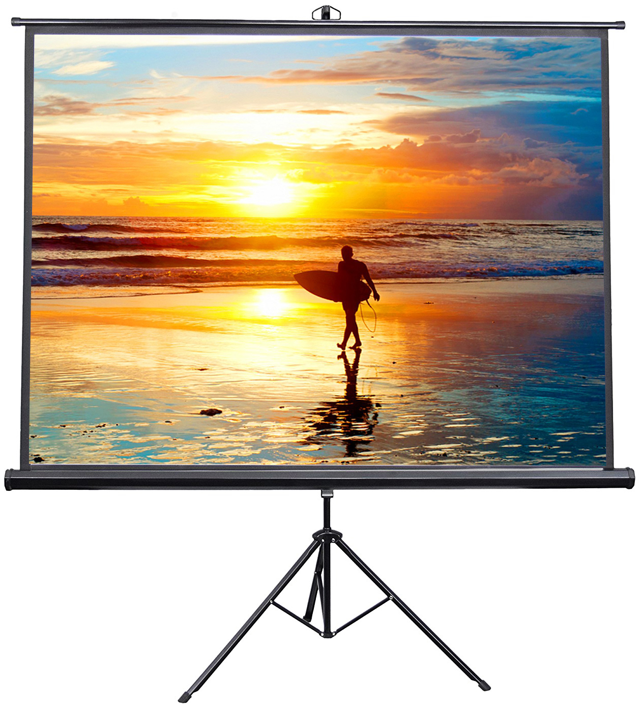 VIVO 100" Portable Projector Screen 4:3 Projection Pull Up Foldable Stand Tripod - image 1 of 6