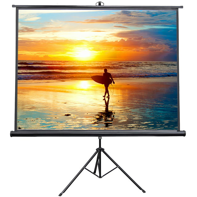 VIVO 100" Portable Projector Screen 4:3 Projection Pull Up Foldable Stand Tripod