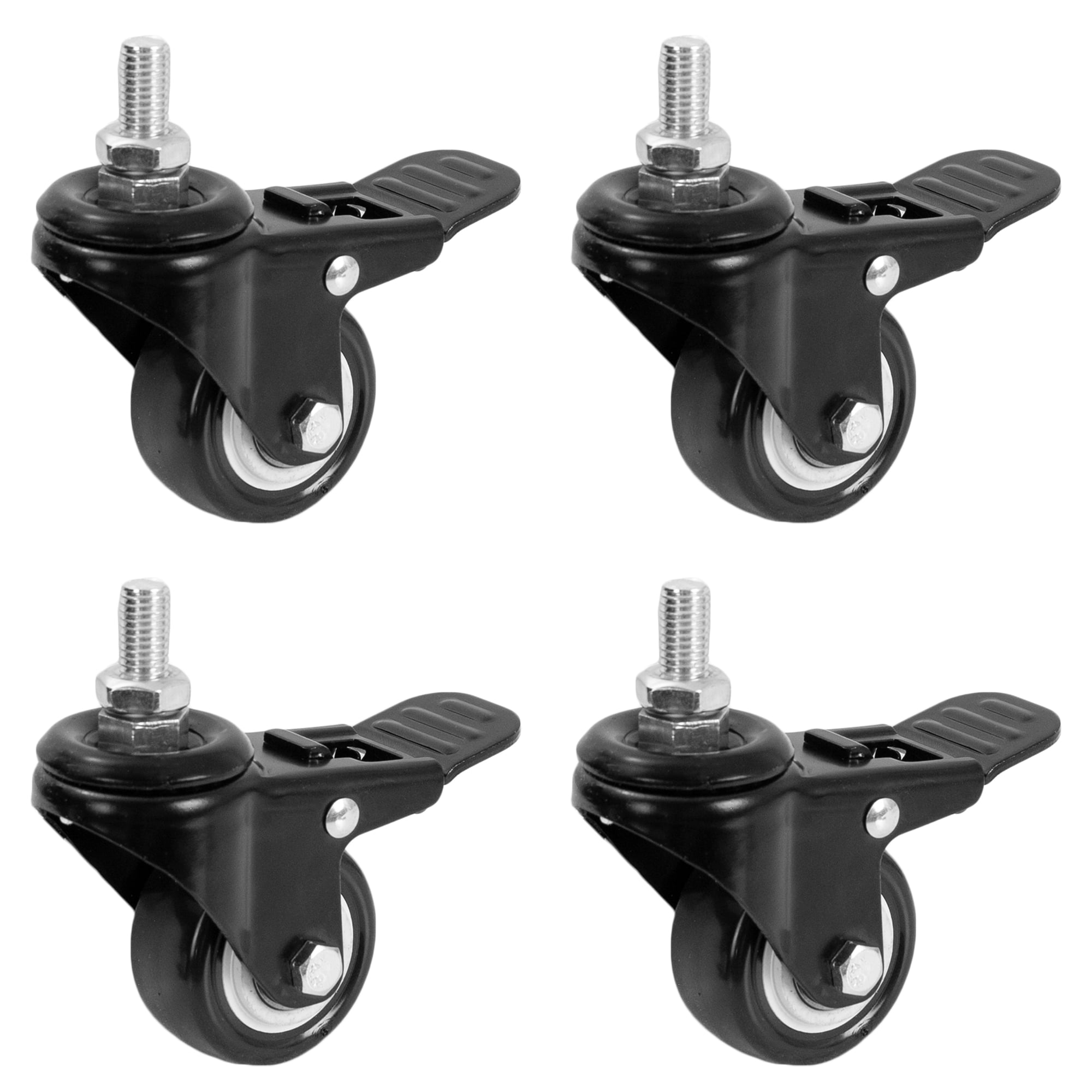 VIVO 2 inch M10 Caster Wheels (Set of 4) for TV Carts, Desk Frames, and More