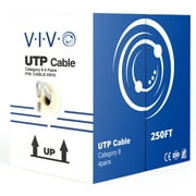 VIVO 250ft bulk Cat6 Ethernet Cable / Wire UTP Pull Box 250 ft Cat-6 Grey LAN