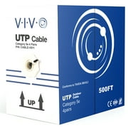 VIVO 500ft bulk Cat5e LAN Ethernet Cable UTP Cat-5e Waterproof Outdoor Burial