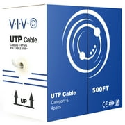 VIVO 500ft bulk Cat6 Ethernet Cable / Wire UTP Pull Box 500 ft Cat-6 Grey LAN