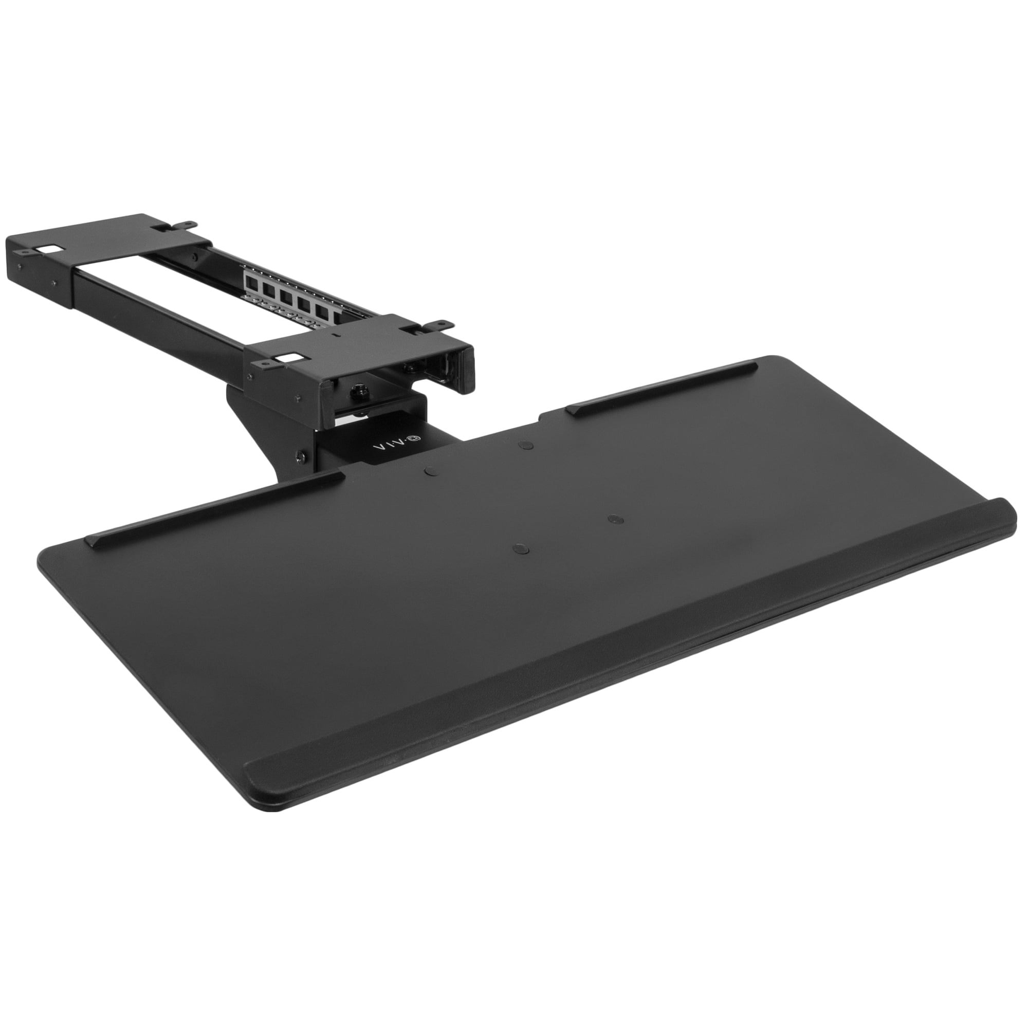 Black Adjustable Under Desk Keyboard Tray with Gel Padding