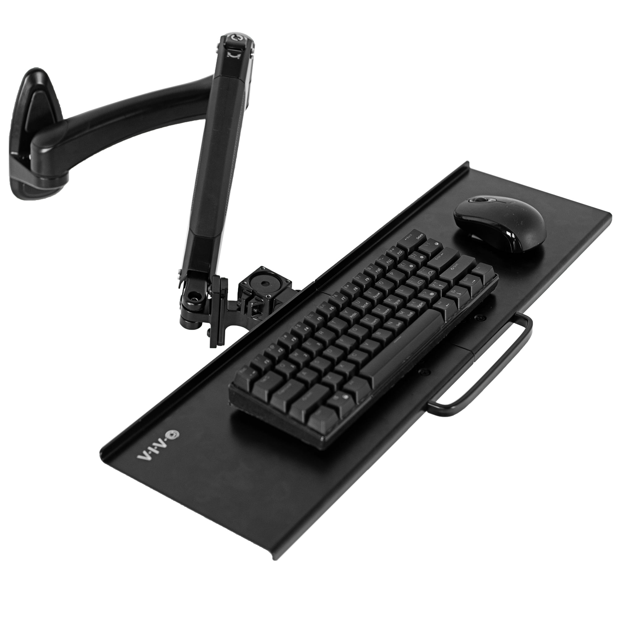 Vivo adjustable articulating keyboard mouse platform wall mount tray