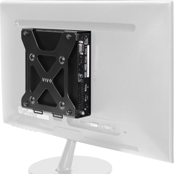 VIVO Behind Monitor Mini PC VESA Mount Designed for Dell OptiPlex Micro CPU, Monitor Arm Computer Holder, Concealed Behind Screen, Desk and Wall Mounting Options, Black, Mount-DLMM2