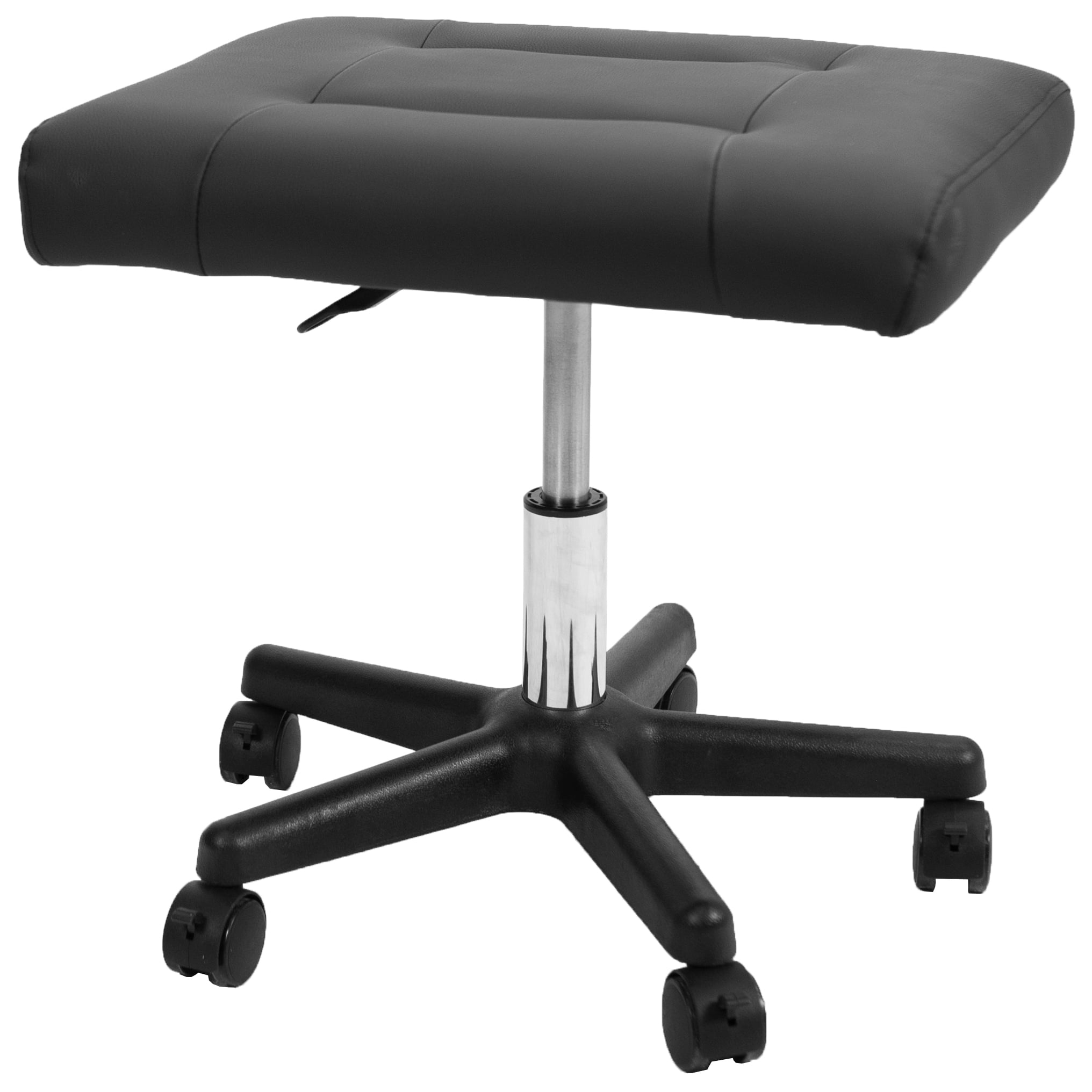 VIVO Black 2-in-1 Ergonomic Footrest with Wheels, Height