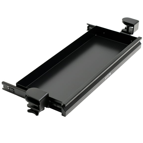 VIVO Black 22" Shallow Clamp-on Pull Out Storage Drawer Desk Organizer