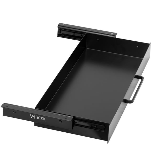 VIVO Black 22" Space Saver Sliding Under Desk Storage Drawer with Pull Handle