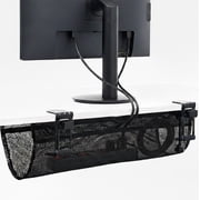 VIVO Black 24" Clamp-on Under Desk Cable Net, Mesh Cable Management