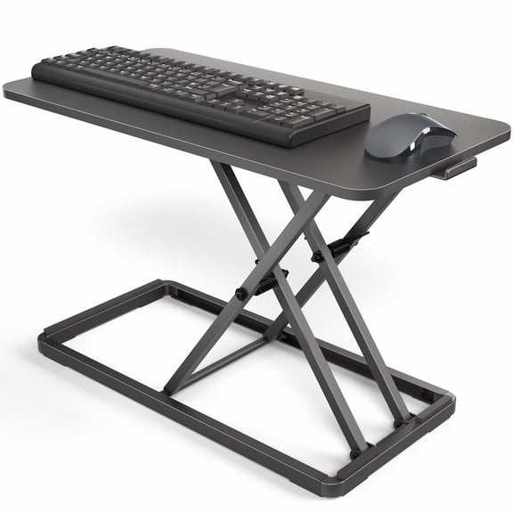 VIVO Black 24" Single Top Ergonomic Scissors Lift Keyboard and Mouse Riser