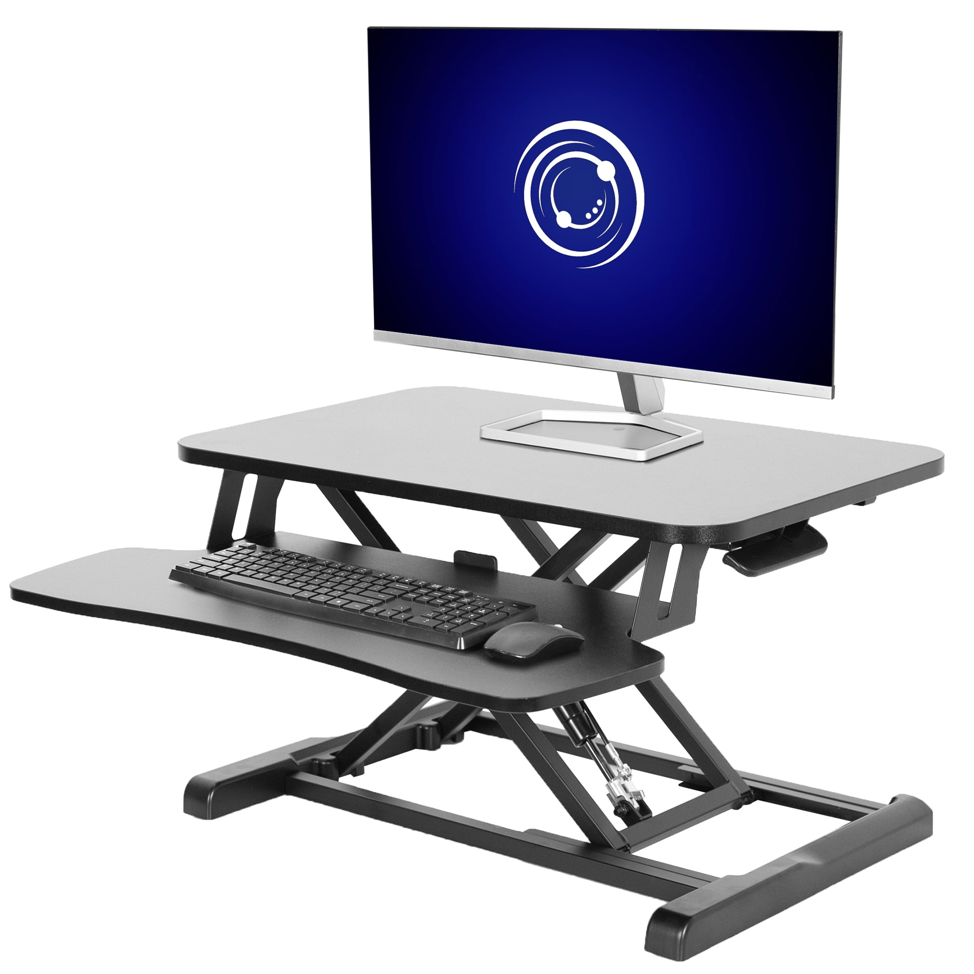 VIVO Black 26" Height Adjustable Standing Desk Monitor Riser Sit Stand Tabletop