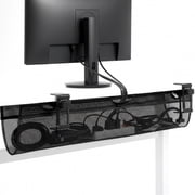 VIVO Black 36" Clamp-on Under Desk Cable Net, Mesh Cable Management