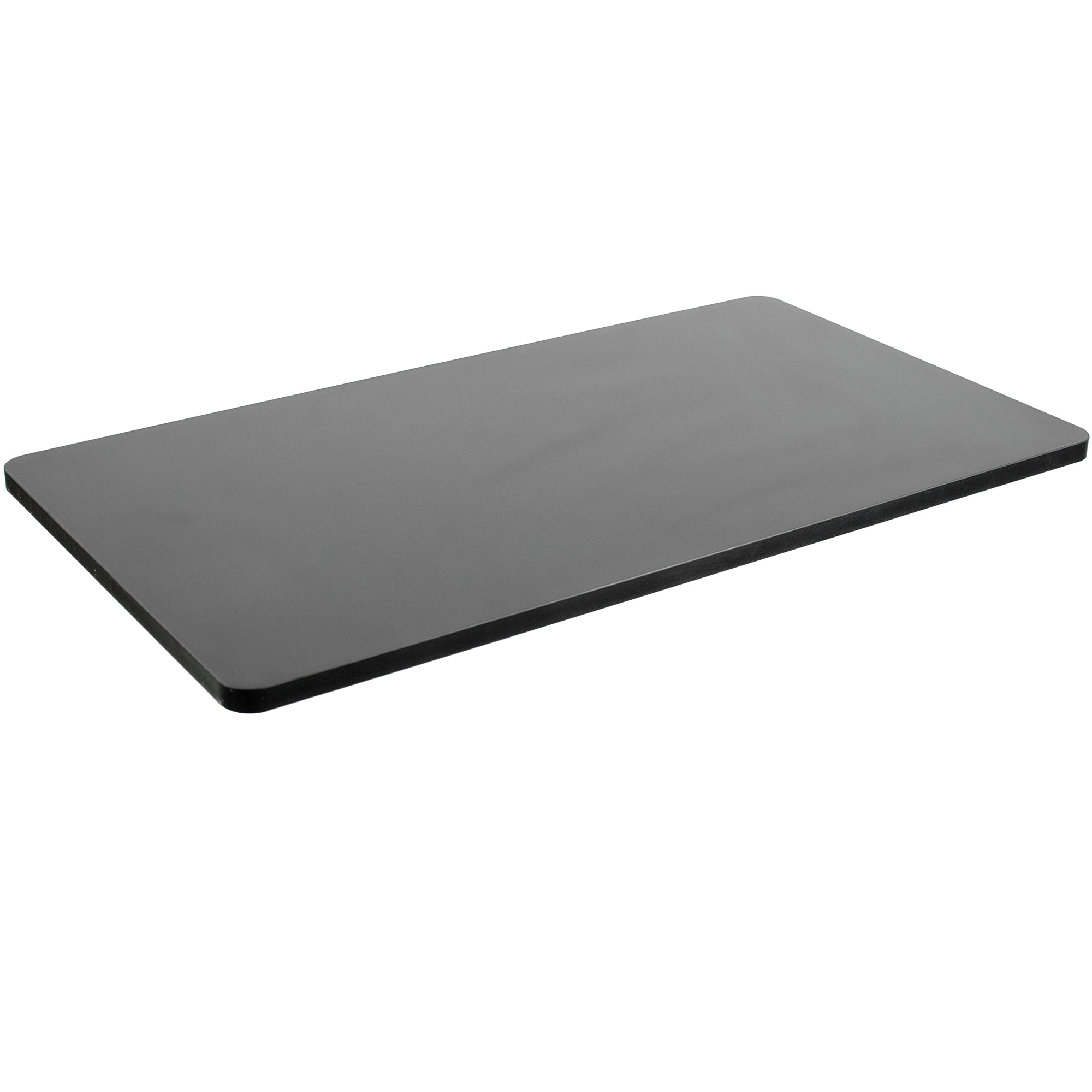 Sleek Black 43"x24" Universal Sit-Stand Desk Top