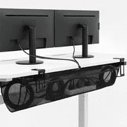 VIVO Black 44" Clamp-on Under Desk Cable Net, Mesh Cable Management