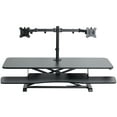 thumbnail image 1 of VIVO Black 48" Standing Desk Riser with Adjustable Dual 13" to 30" Monitor Mount, 1 of 6