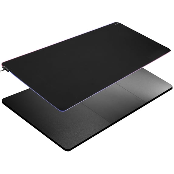 VIVO Black 71" x 30" Universal Table Top w/ RGB Pad for Sit to Stand Desk Frames