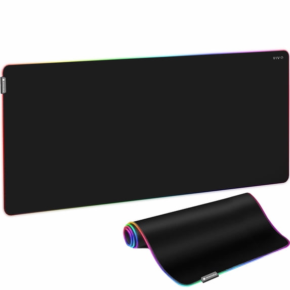 VIVO Black 71" x 36" RGB Desk Pad