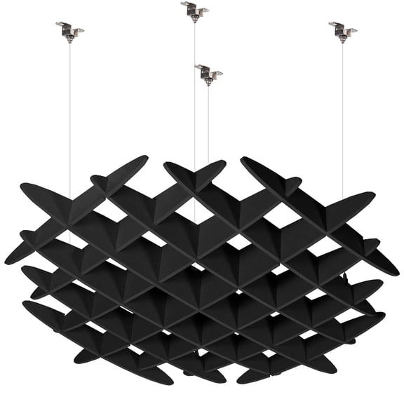 VIVO Black Acoustic Ceiling Waffle Panel