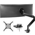 VIVO Black ClampOn Pneumatic Spring Ultrawide Monitor and TV Mount