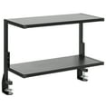 thumbnail image 1 of VIVO Black Clamp-on 24" Above or Below Desk 2-Tier Shelving Unit, Desk Organizer, 1 of 8