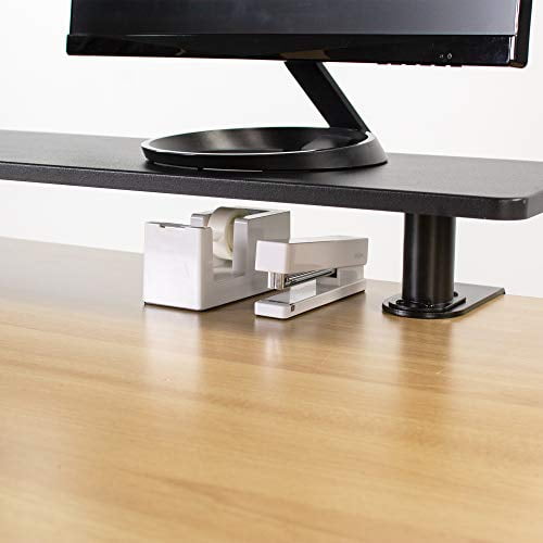 VIVO Black Clamp-on Extra Large 46 inch Ergonomic Desk Shelf, Multi ...