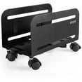 thumbnail image 1 of VIVO Black Computer Desktop ATX Case CPU Rolling Stand Adjustable Cart Holder, 1 of 8