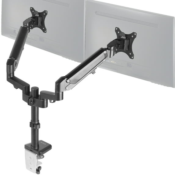 VIVO Black Dual 17" to 32" Computer Monitor Heavy Duty Pneumatic Arm Desk Mount