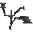 thumbnail image 1 of VIVO Black Dual 17" to 32" Monitor and Laptop Pneumatic Arm Desk Mount, 1 of 8