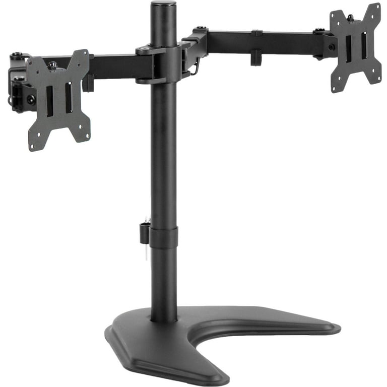 VIVO Dual Monitor Desk Mount, Heavy Duty Fully Adjustable Steel Stand,  Holds 2 Computer Screens up to 30 inches and Max 22lbs Each, Black,  STAND-V002 : Electronics 