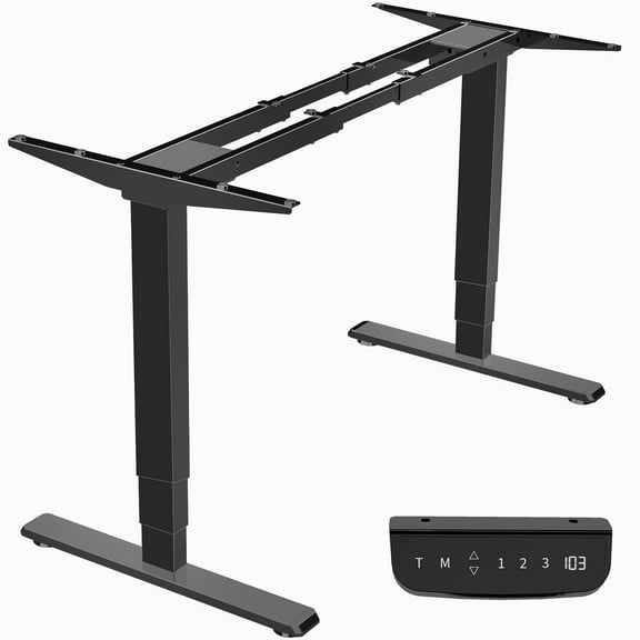 VIVO Black Electric Dual Motor Standing Desk Frame for 40 to 84 inch Table Tops
