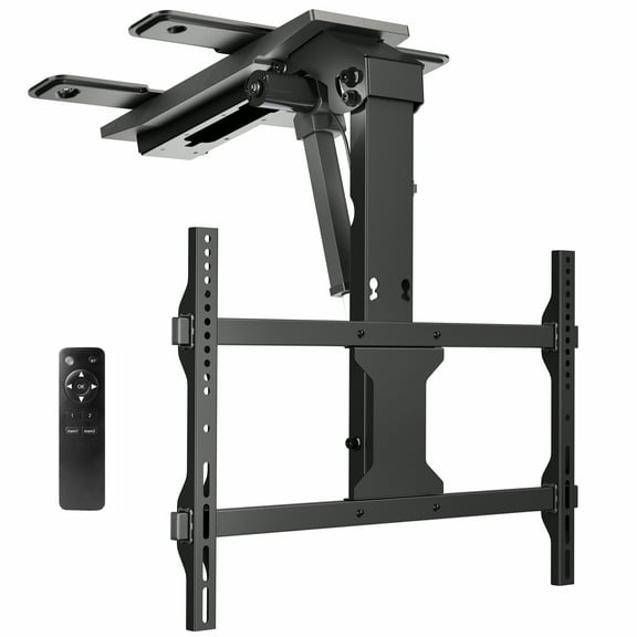 VIVO Black Electric Flip Down Ceiling TV Mount for 37 to 70 inch Screens
