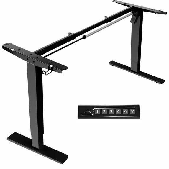 VIVO Black Electric Stand Up Desk Frame, Single Motor Standing Adjustable Base
