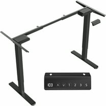 VIVO Black Electric Stand Up Dual Motor Desk Frame, Height Adjustable Legs