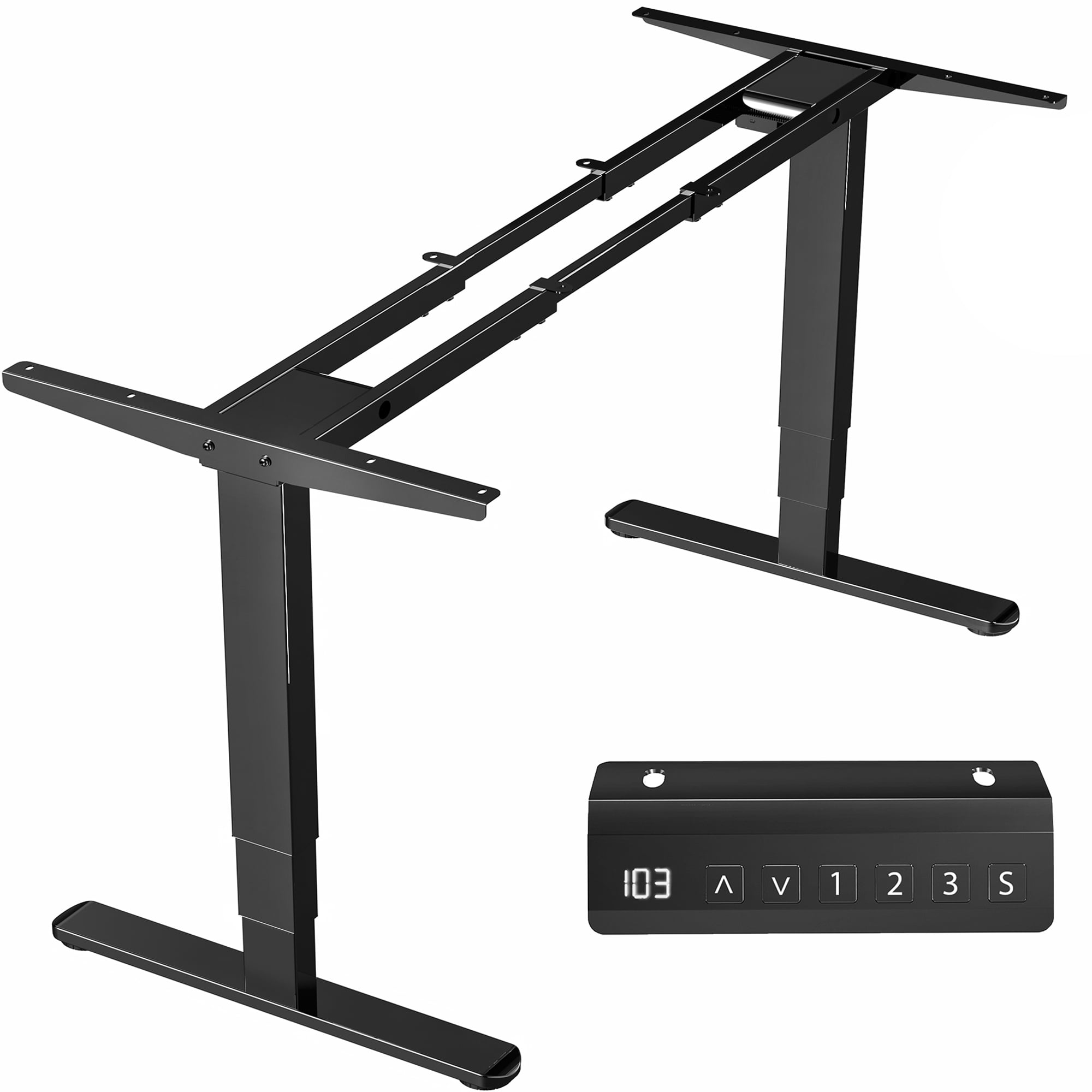 Black Adjustable Electric Dual Motor Desk Frame