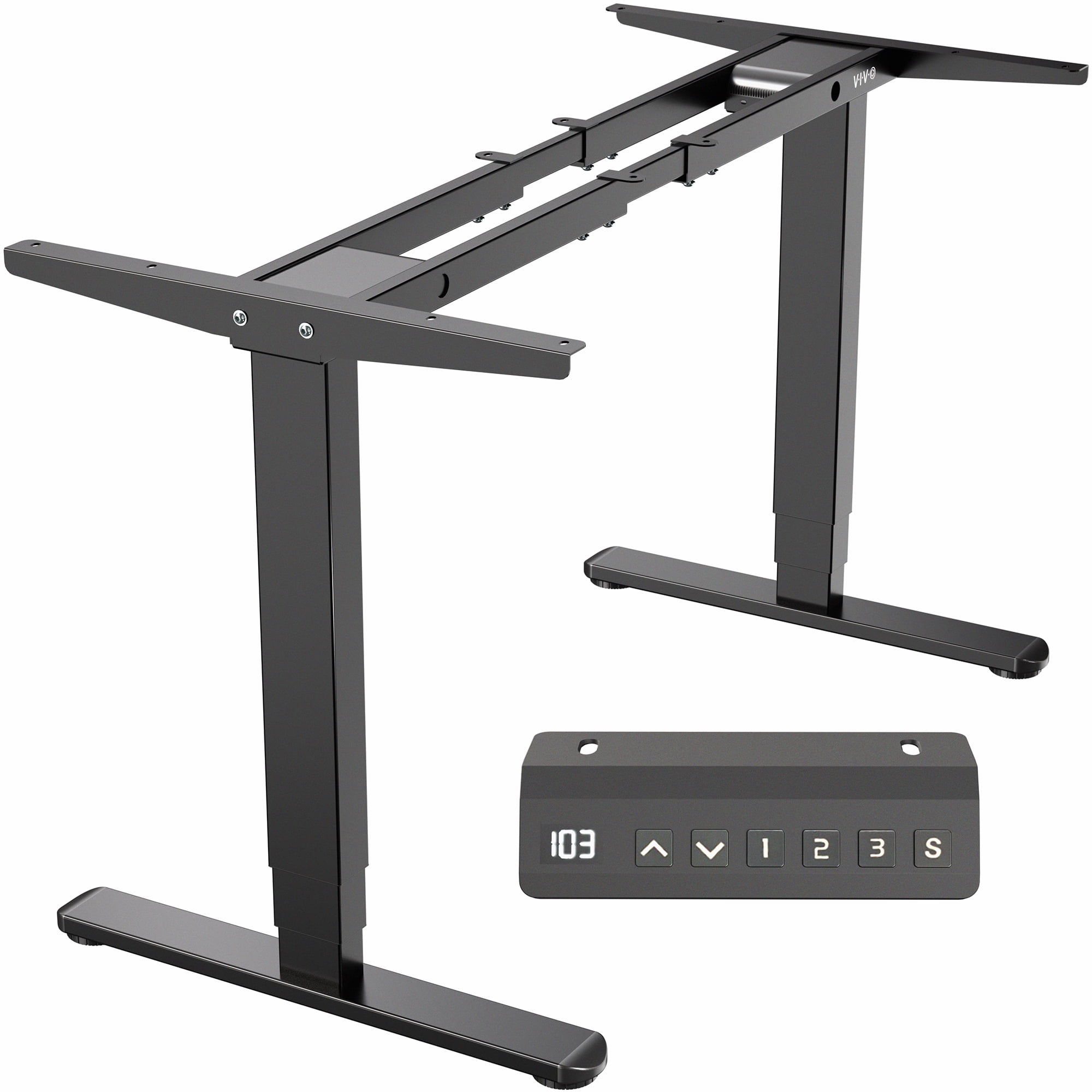VIVO Black Electric Standing Height Adjustable Desk Frame, Dual Motor ...