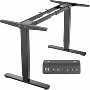 VIVO Black Electric Standing Height Adjustable Desk Frame, Dual Motor Ergonomic