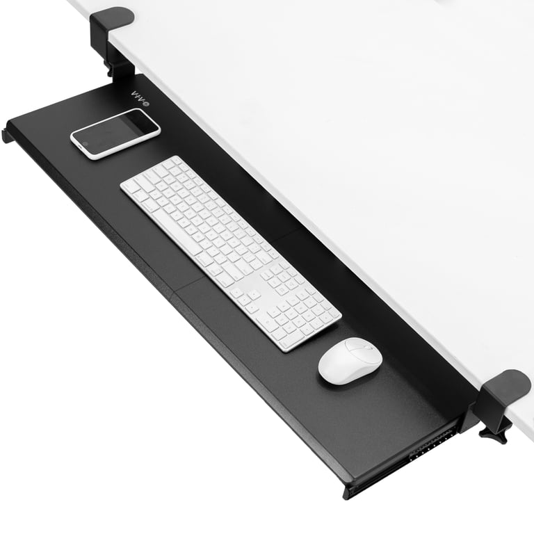 PC周辺機器 mousecomputer LuvBook LB-D704ELB-F300S2LB-F310ELB-F311E LB-K800E2LB-S210B-W7LB-S210S2LB-S211BLB-S211E LB-S212BLB-S213B-SSD BLLB-S213B-S khxv5rg Vivo, Clamp-on Keyboard Tray, MOUNT-KB15EB, Extra Long Black