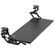 VIVO Black Clamp-on Under Desk Keyboard Tray with Swinging Height Adjustment