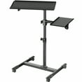 thumbnail image 1 of VIVO Black Freestanding Keyboard Tray Cart, 1 of 8