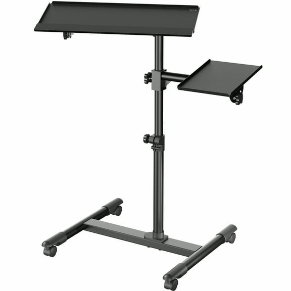 VIVO Black Freestanding Keyboard Tray Cart
