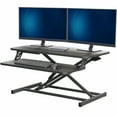 thumbnail image 1 of VIVO Black Height Adjustable 32" Standing Desk Monitor Riser, Sit Stand Tabletop, 1 of 9