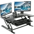 thumbnail image 1 of VIVO Black Height Adjustable Standing Desk Monitor Riser Tabletop Sit to Stand, 1 of 8