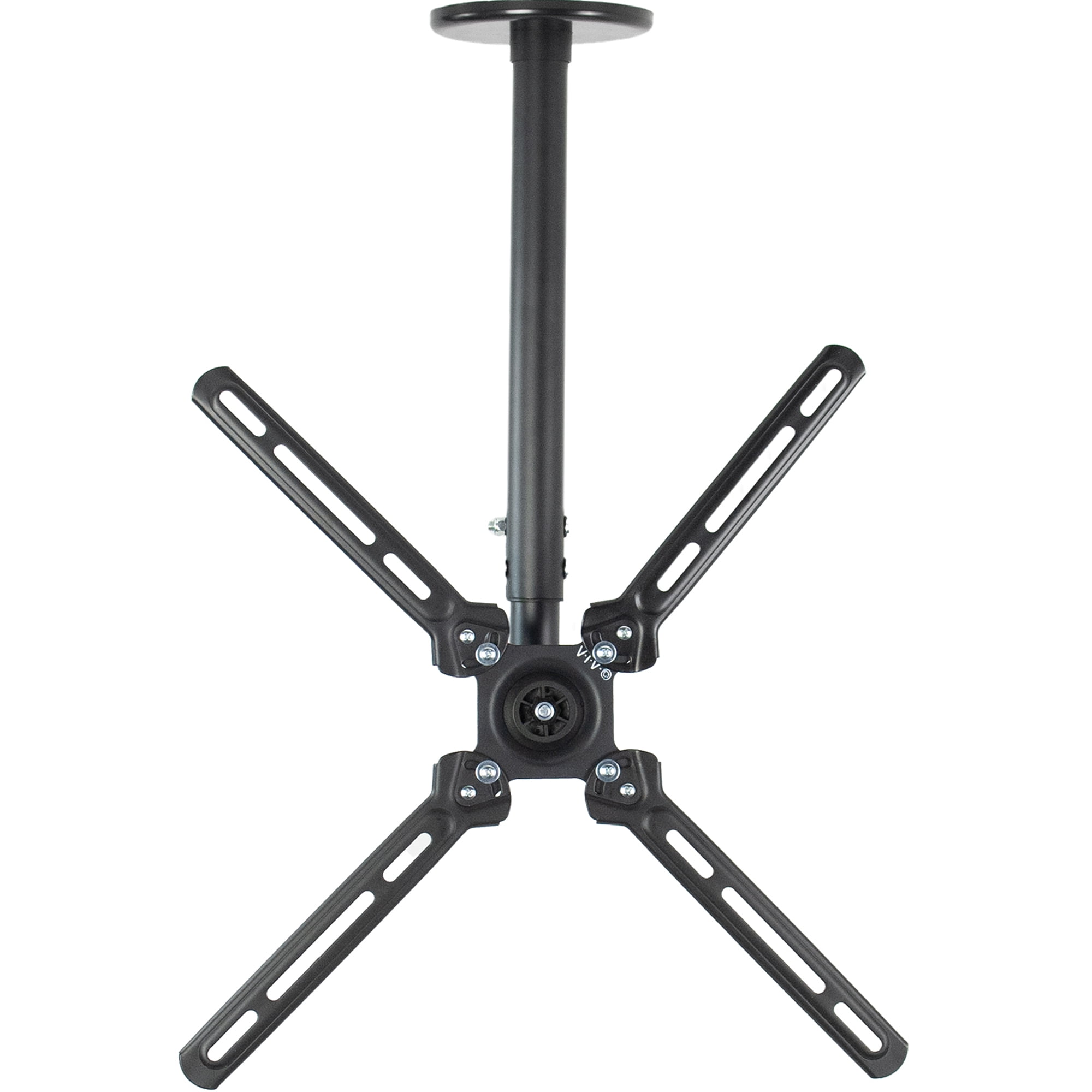 VIVO Black Manual Fully Adjustable Flat Ceiling TV Mount for Screens 23" to 55"