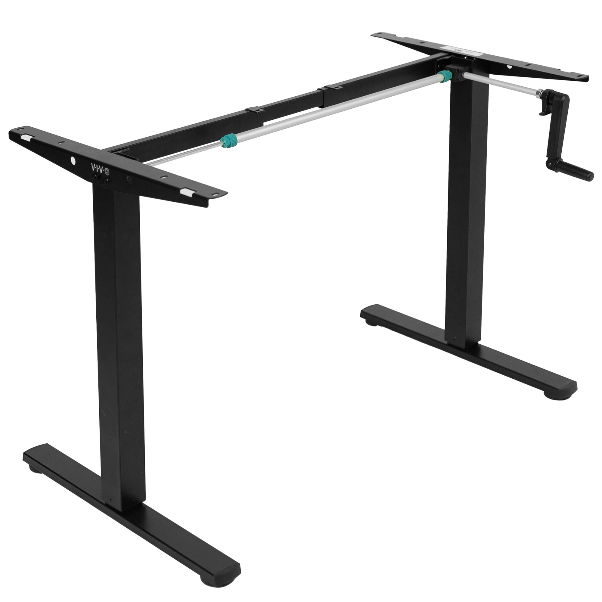 Black Adjustable Height Alloy Steel Computer Desk Frame