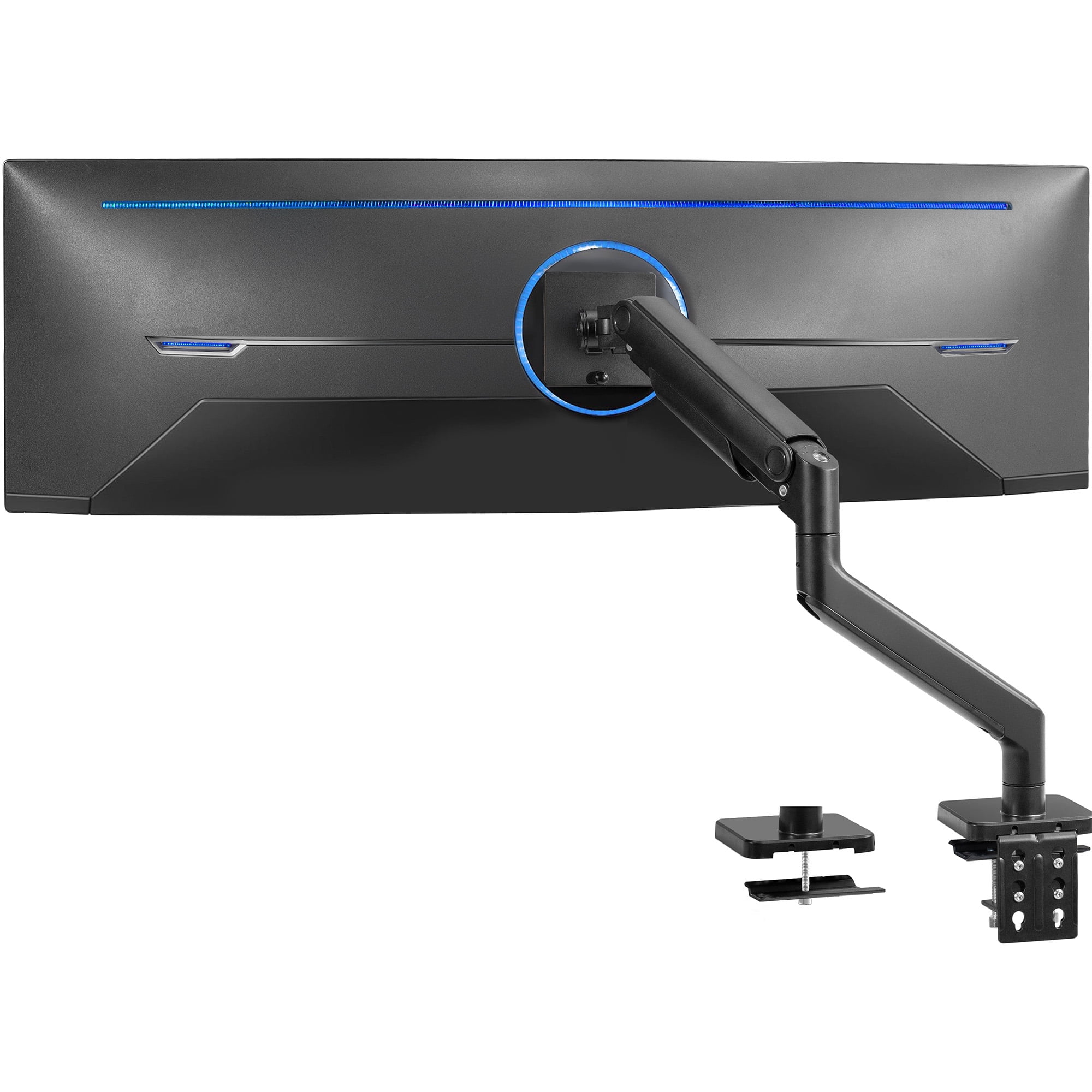Black Heavy Duty Aluminum Ultrawide Monitor Desk Mount
