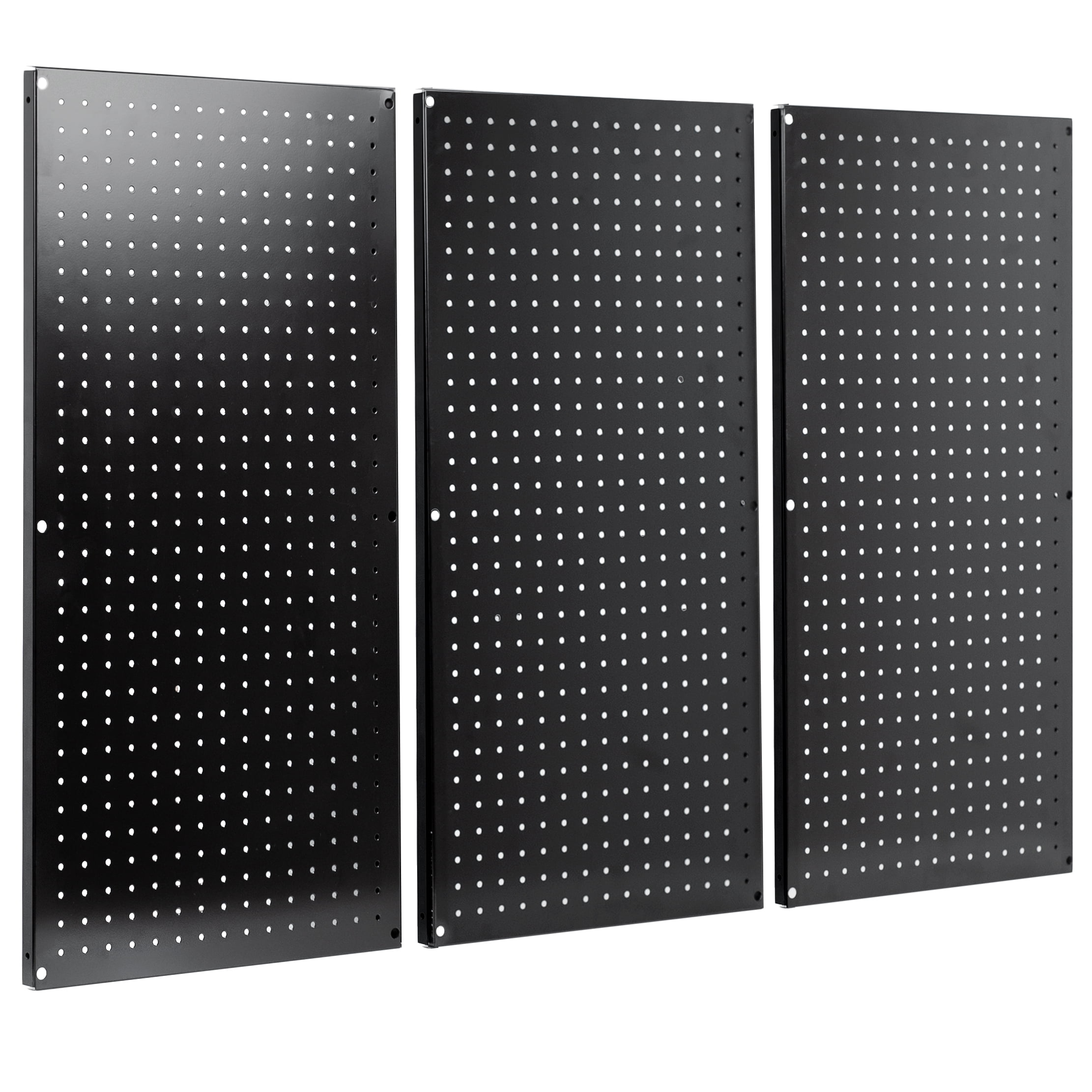 Black Powder Coated Steel Wall Mounted Pegboard 48" x 32"